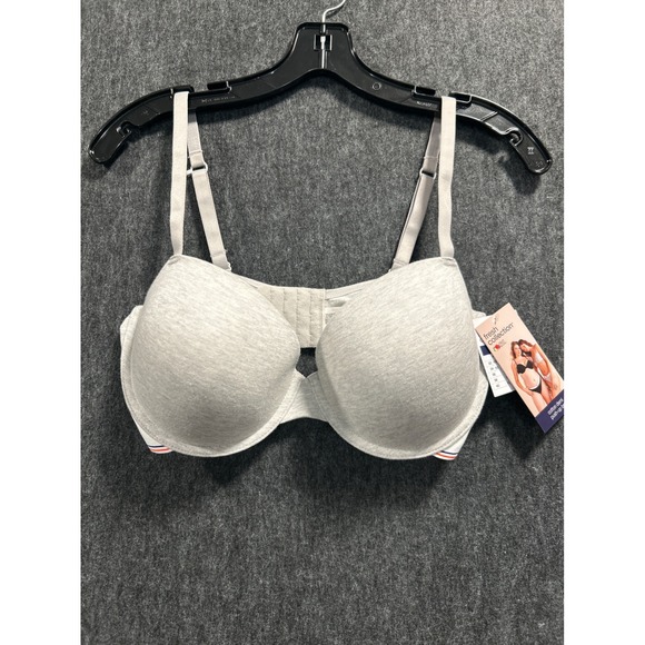 Fruit of the Loom Other - Fruit of the Loom Fresh Collection Bra XL Grey Underwire Cotton Demi Push Up